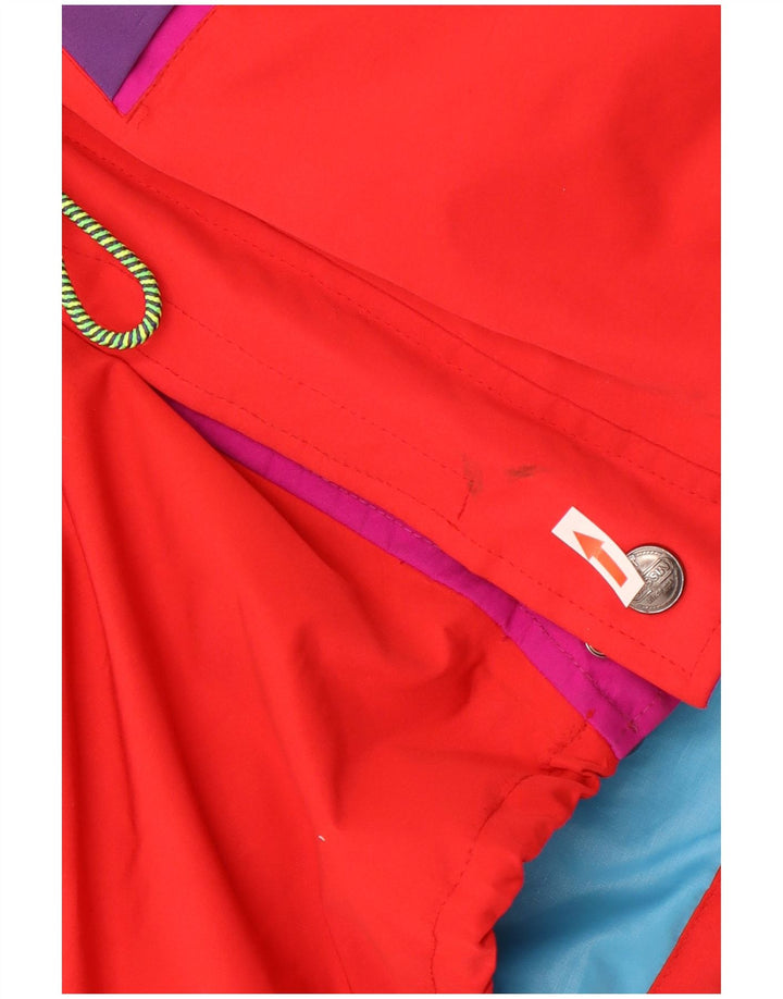 Cassin Herren-Skijacke mit Kapuze, IT 50, großes rotes Farbblock-Polyester
