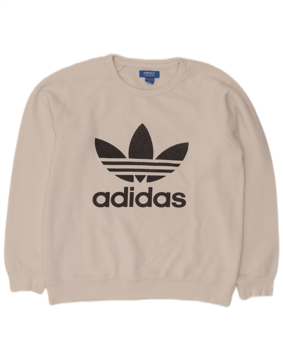 ADIDAS Herren Grafik-Sweatshirt-Pullover, mittelweiße Baumwolle