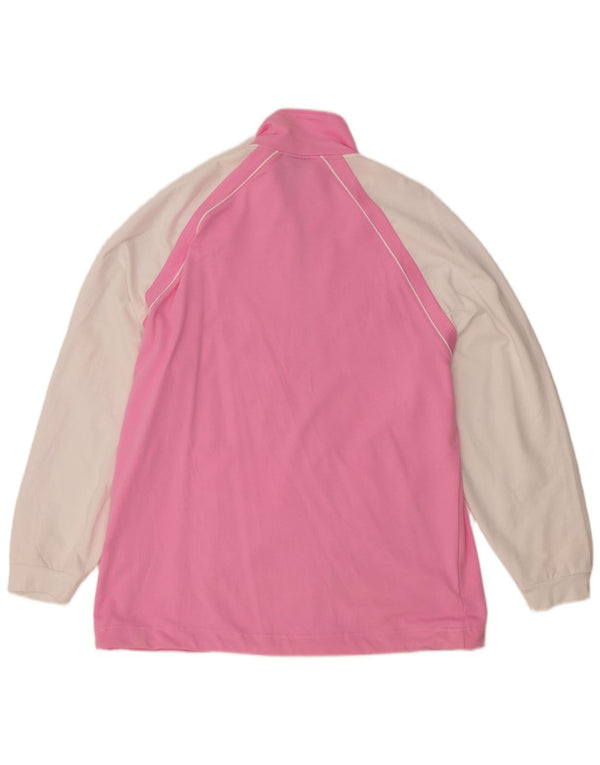 Lotto Damen-Trainingsanzug-Oberteiljacke UK 20 2XL Rosa Colourblock-Baumwolle