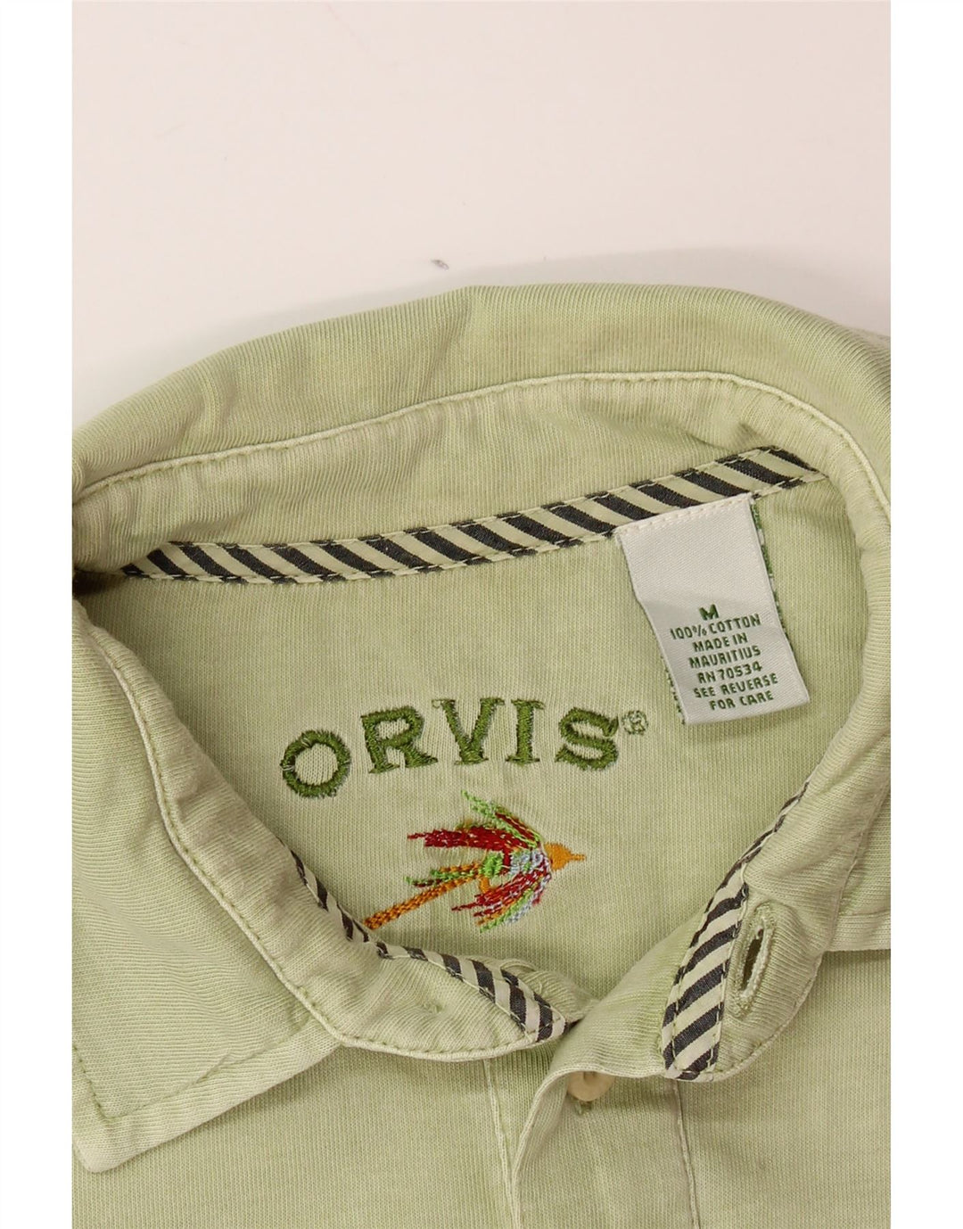 ORVIS Herren-Poloshirt aus mittelgrüner Baumwolle