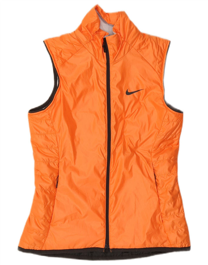 Nike Damen Wendeweste UK 10 Small Orange Polyester