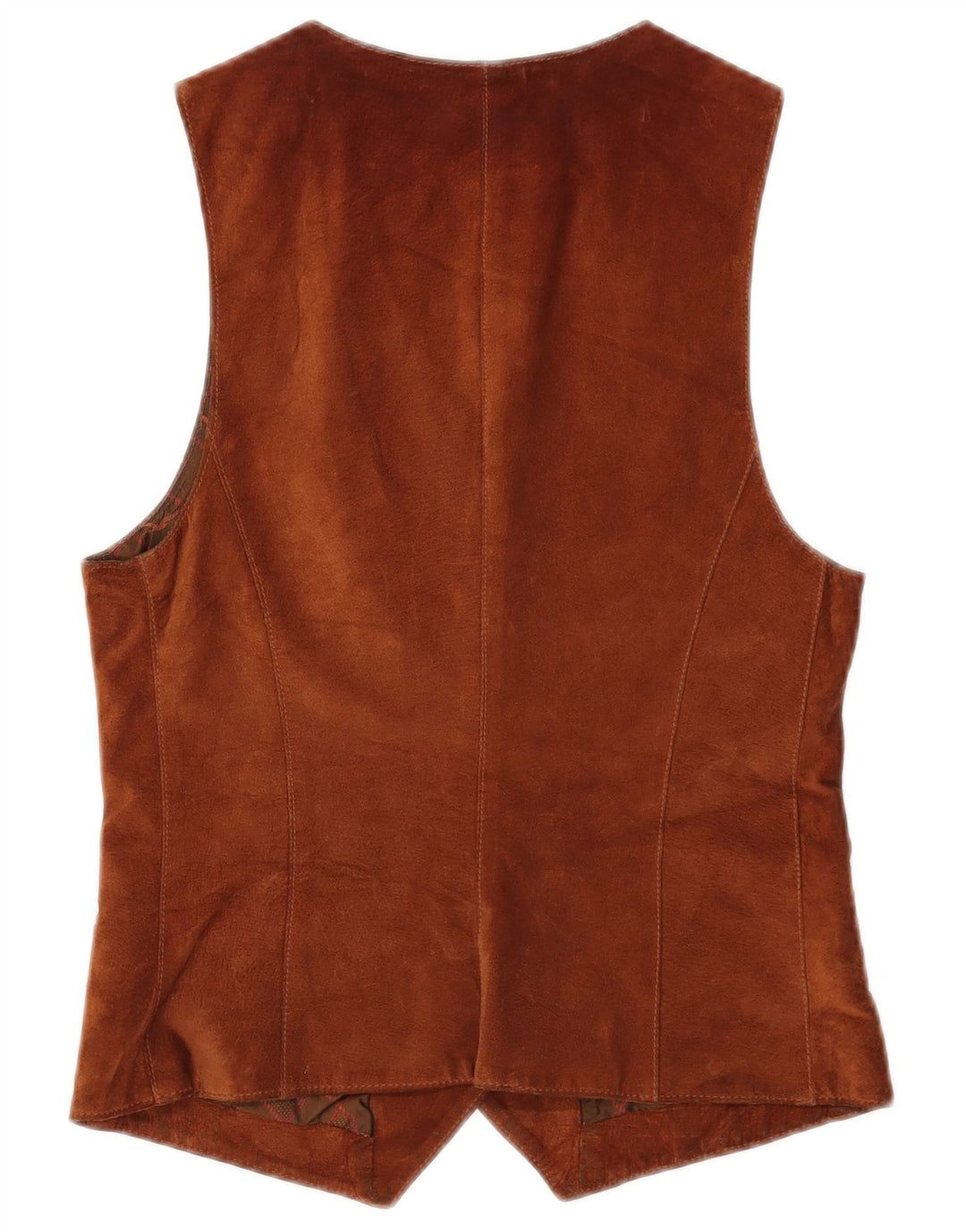 Vintage Damen Wildlederweste IT 42 Mittelbraun