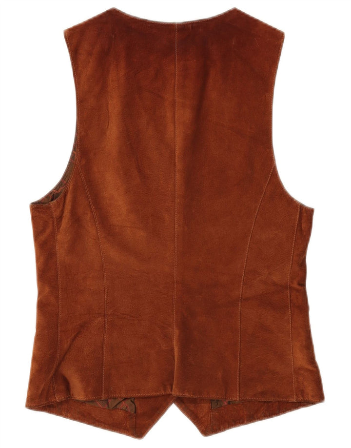Vintage Damen Wildlederweste IT 42 Mittelbraun
