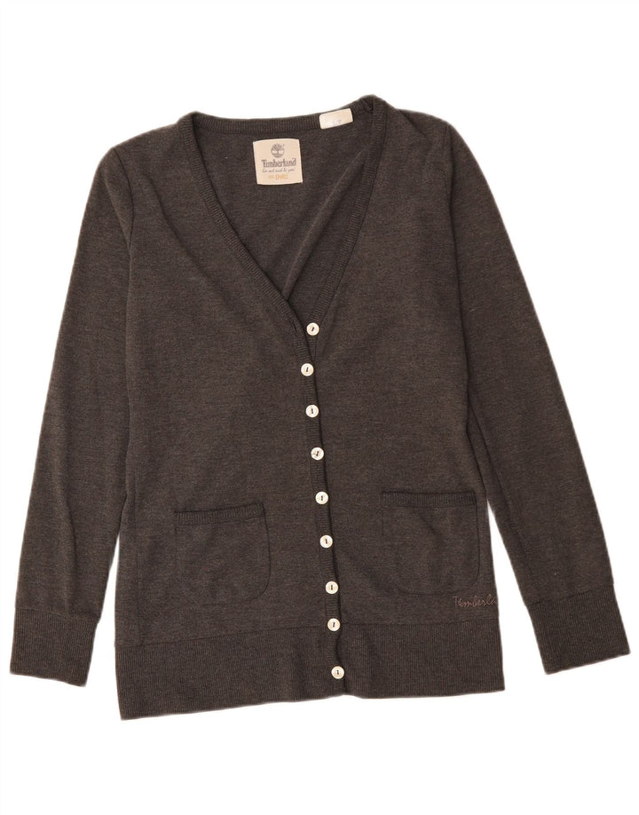 TIMBERLAND Damen Strickjacke Pullover UK 10 Small Grau