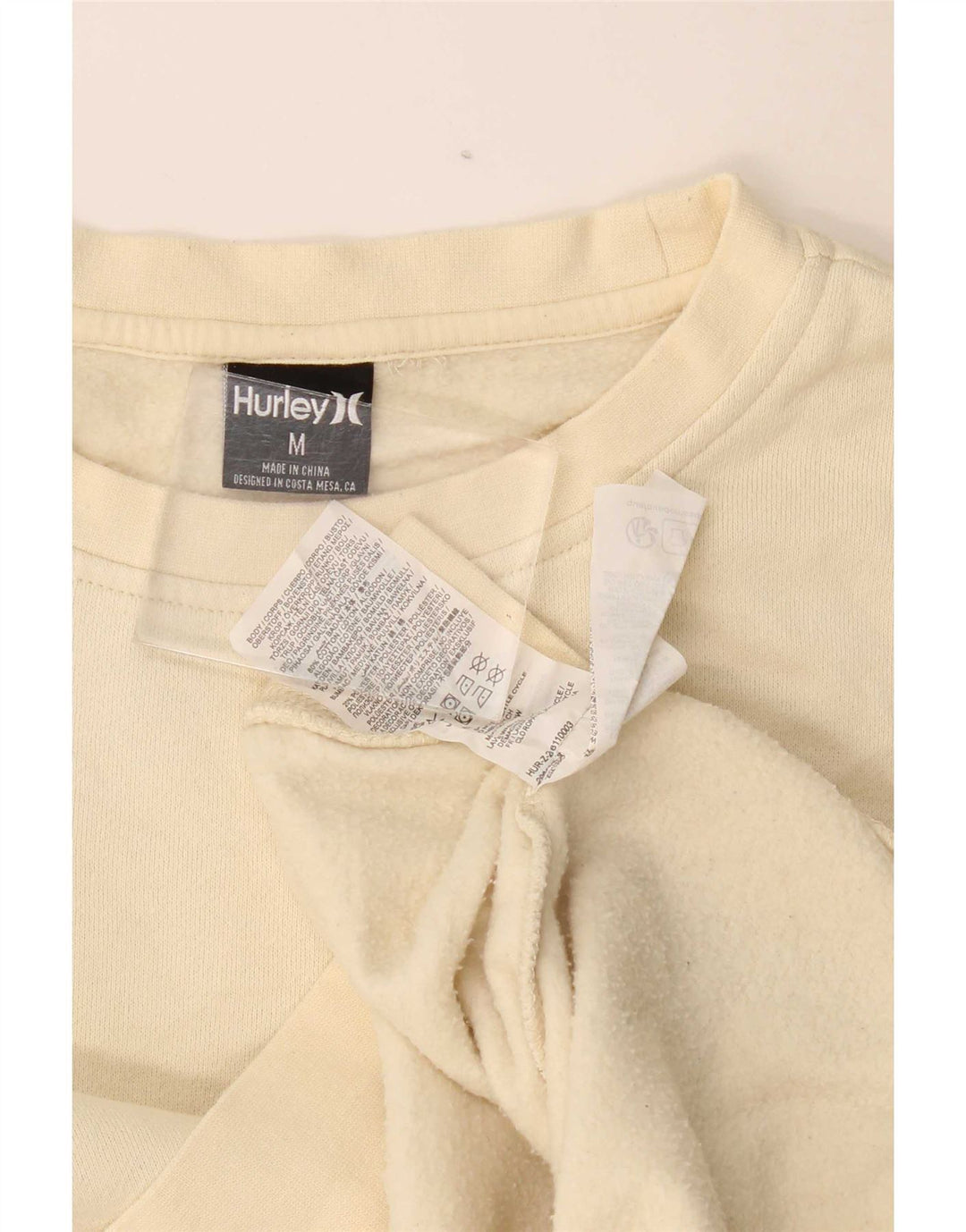 Hurley Herren-Sweatshirt mit Grafik, mittelbeige Baumwolle
