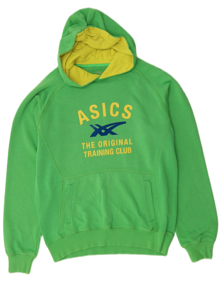 Asics Herren Graphic Hoodie Pullover Große grüne Baumwolle