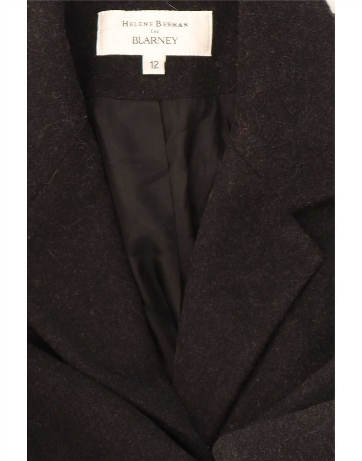 Helene Berman Damen Blarney Mantel UK 12 Mittelschwarze Wolle