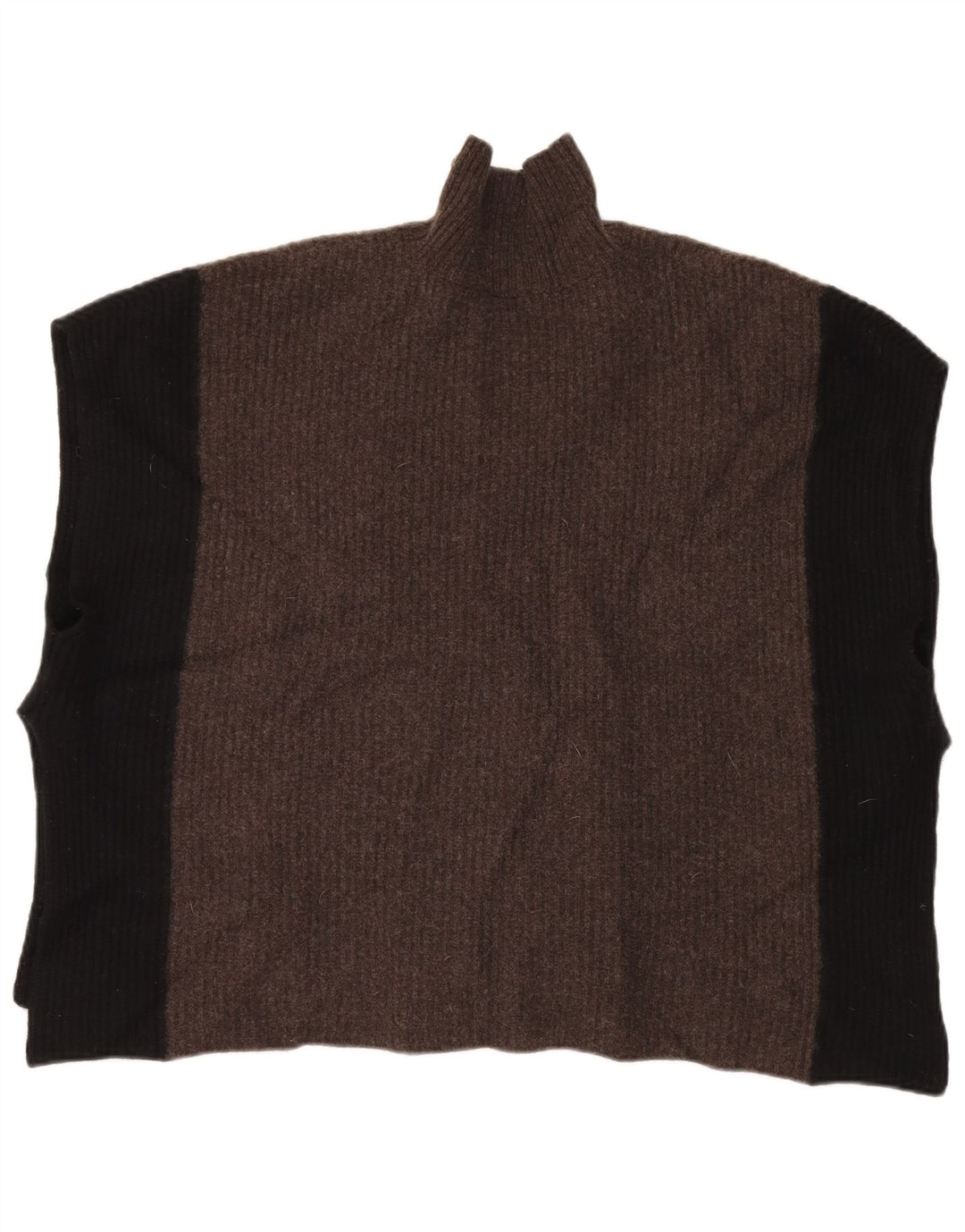 Jigsaw Damen-Poncho-Pullover, Einheitsgröße, graue Colourblock-Wolle