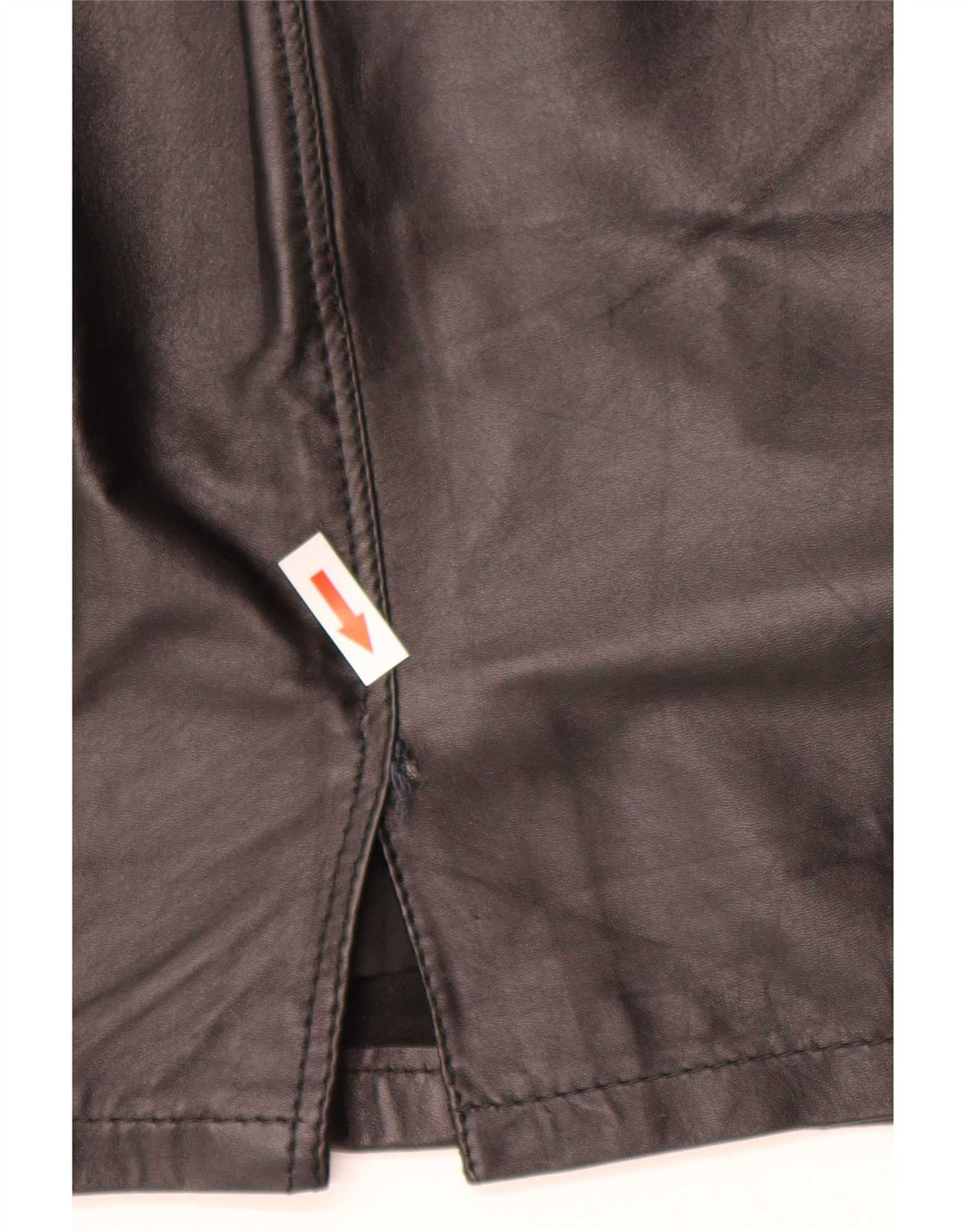 Vintage Damen Leder Bleistiftrock W26 Small Schwarz