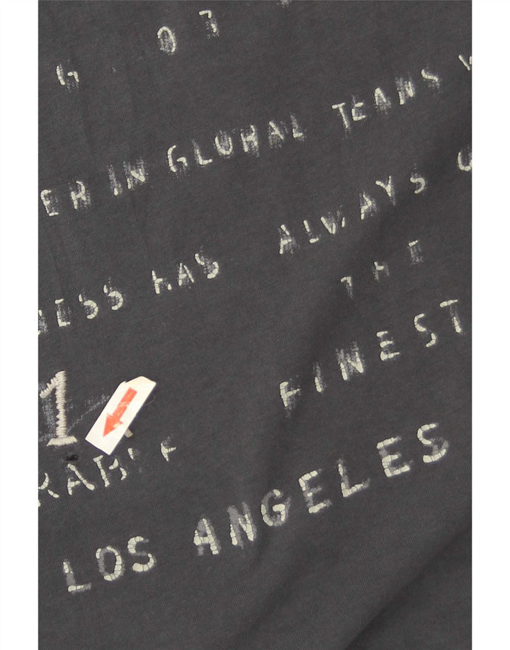 Guess Herren-T-Shirt mit Grafik, Größe S, graue Baumwolle