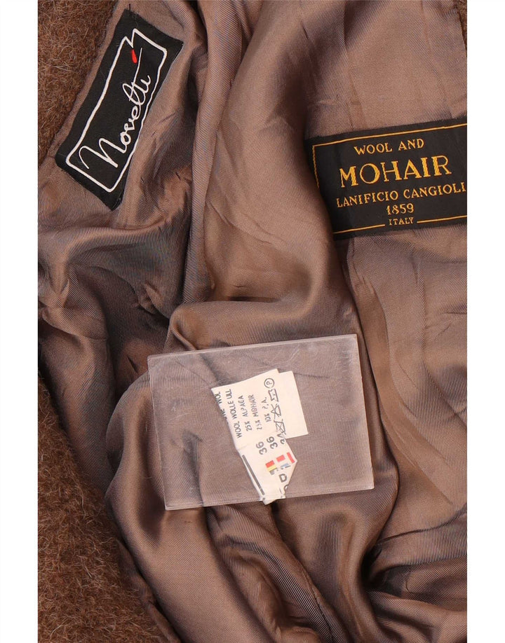 Novelli Womens Übergroßer Zweireihermantel EU 36 Kleine braune Wolle