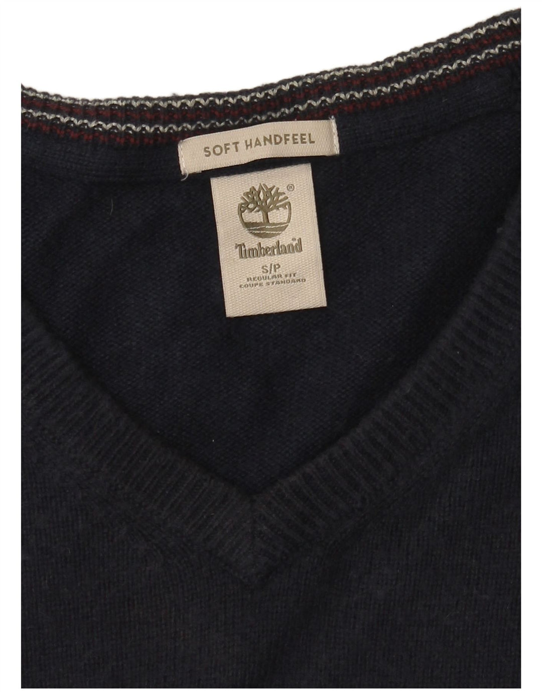 Timberland Herren-Pullover mit V-Ausschnitt, reguläre Passform, Größe S, Marineblau