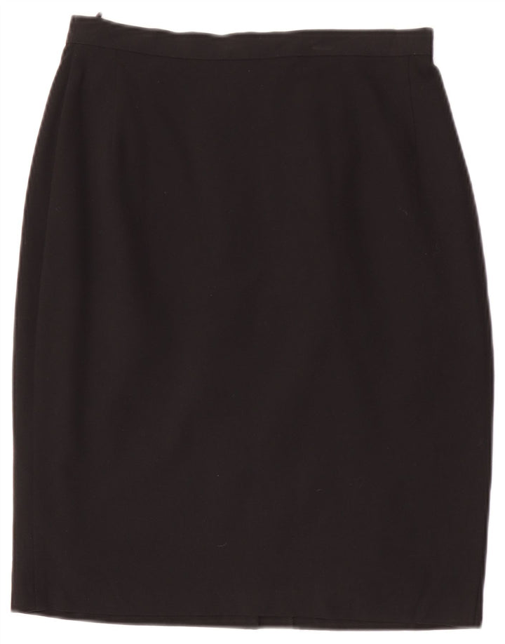 Marks & Spencer Damen Bleistiftrock UK 12 Medium W28 Schwarz Polyester