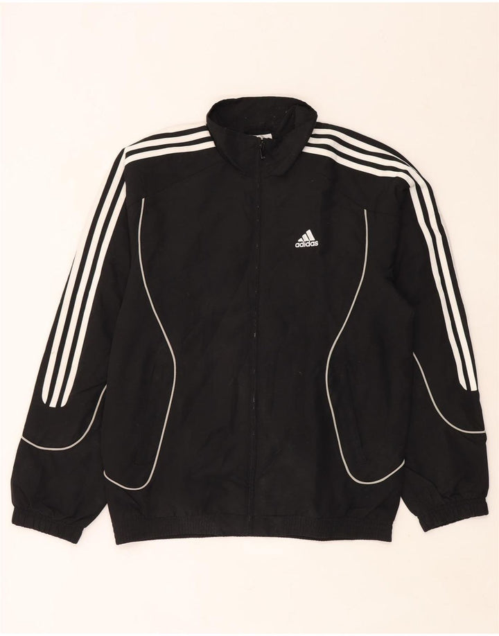 Adidas Herren Trainingsanzug Top Jacke UK 36/38 Small Schwarz Polyester