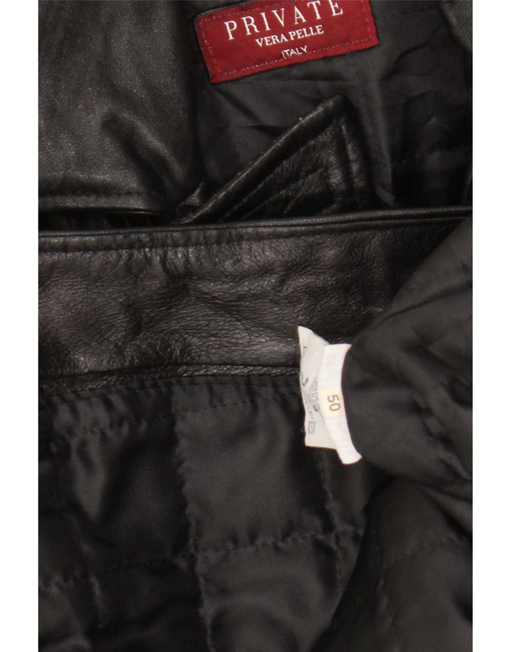 Private Herren Ledermantel IT 50 Large Schwarz