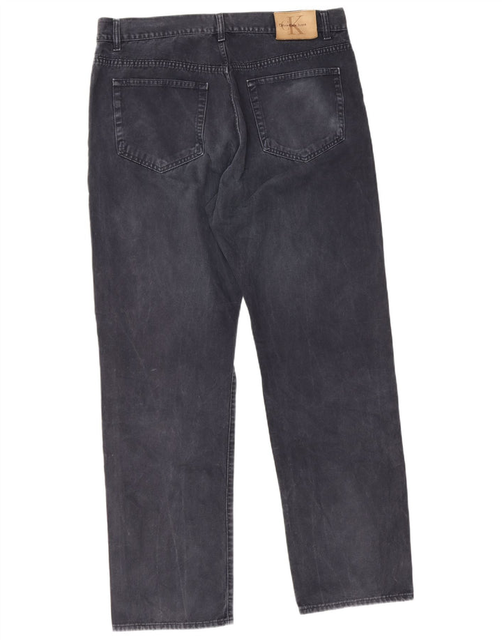 Calvin Klein Herren Straight Jeans W38 L32 Marineblau Baumwolle