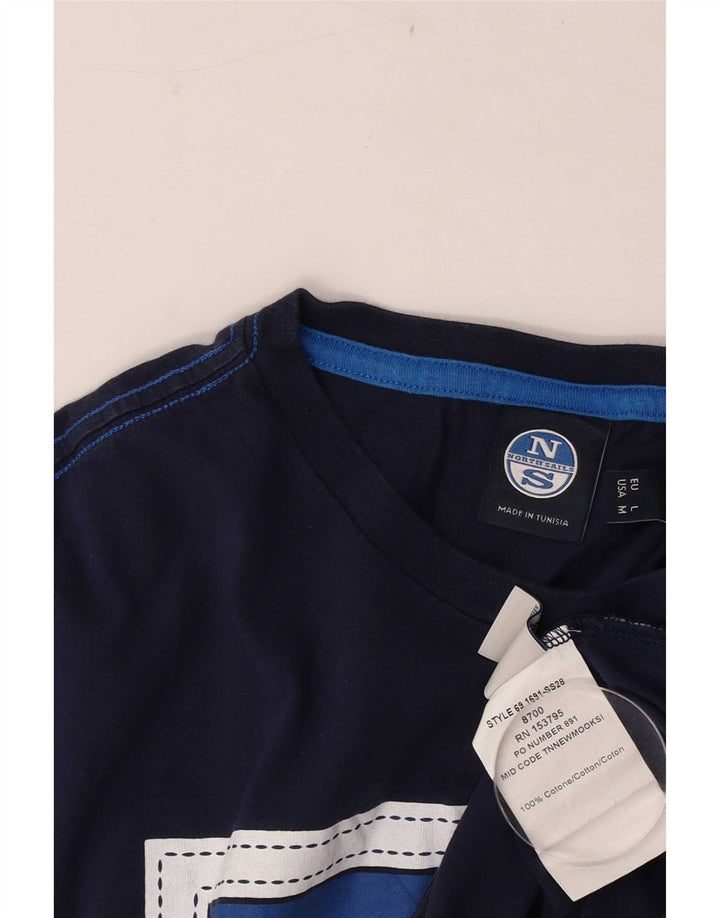 North Sails Herren-T-Shirt mit Grafik, groß, marineblau, Baumwolle