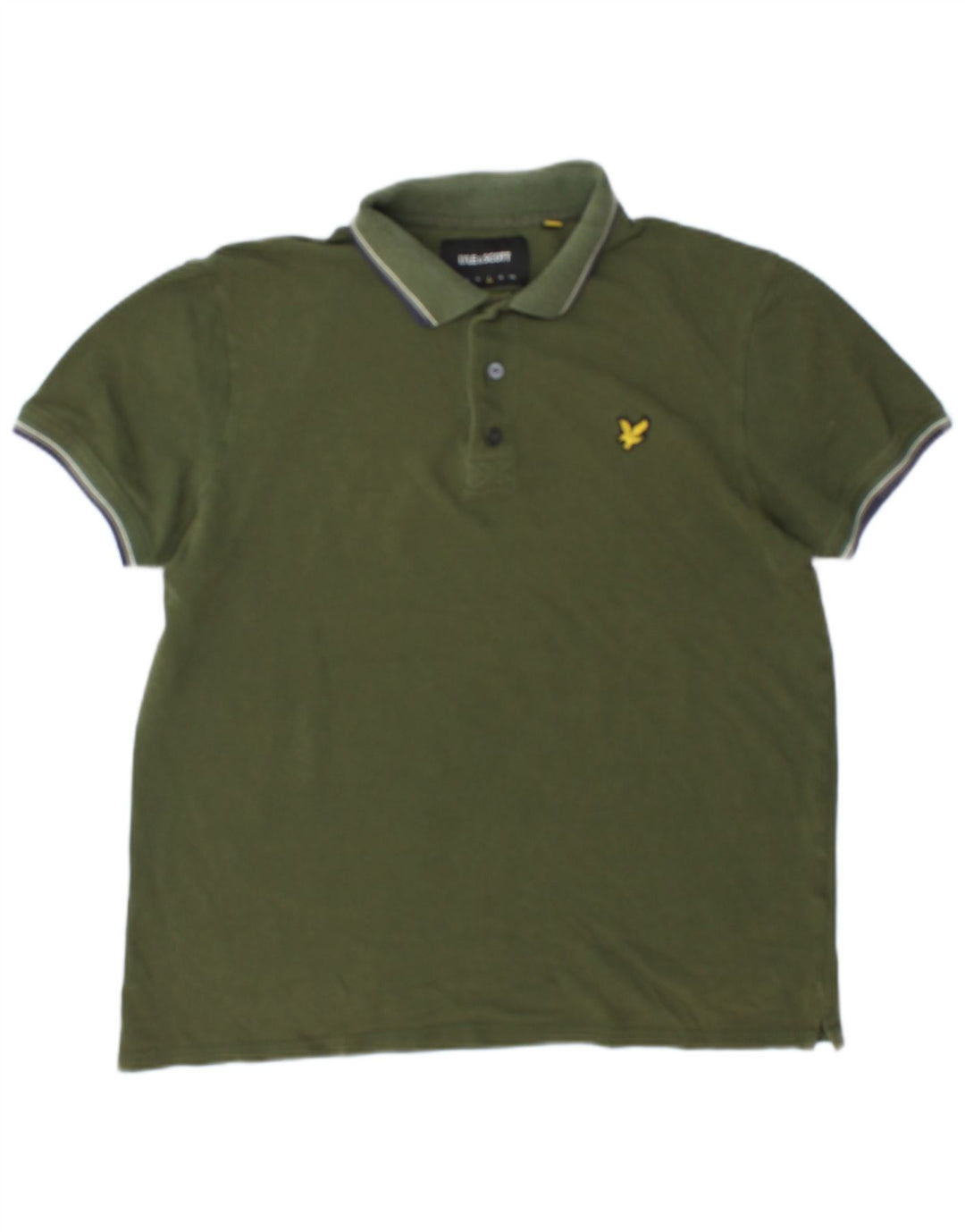 Lyle & Scott Herren-Poloshirt, groß, Khaki, Baumwolle