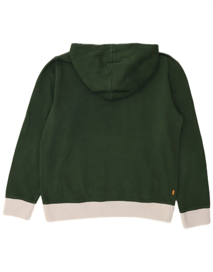 Timberland Herren Graphic Regular Fit Kapuzenpullover Mittelgrüner Farbblock
