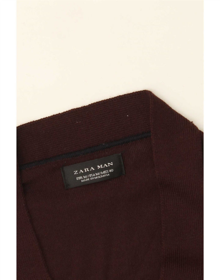 Zara Herren Strickjacke Medium Burgund