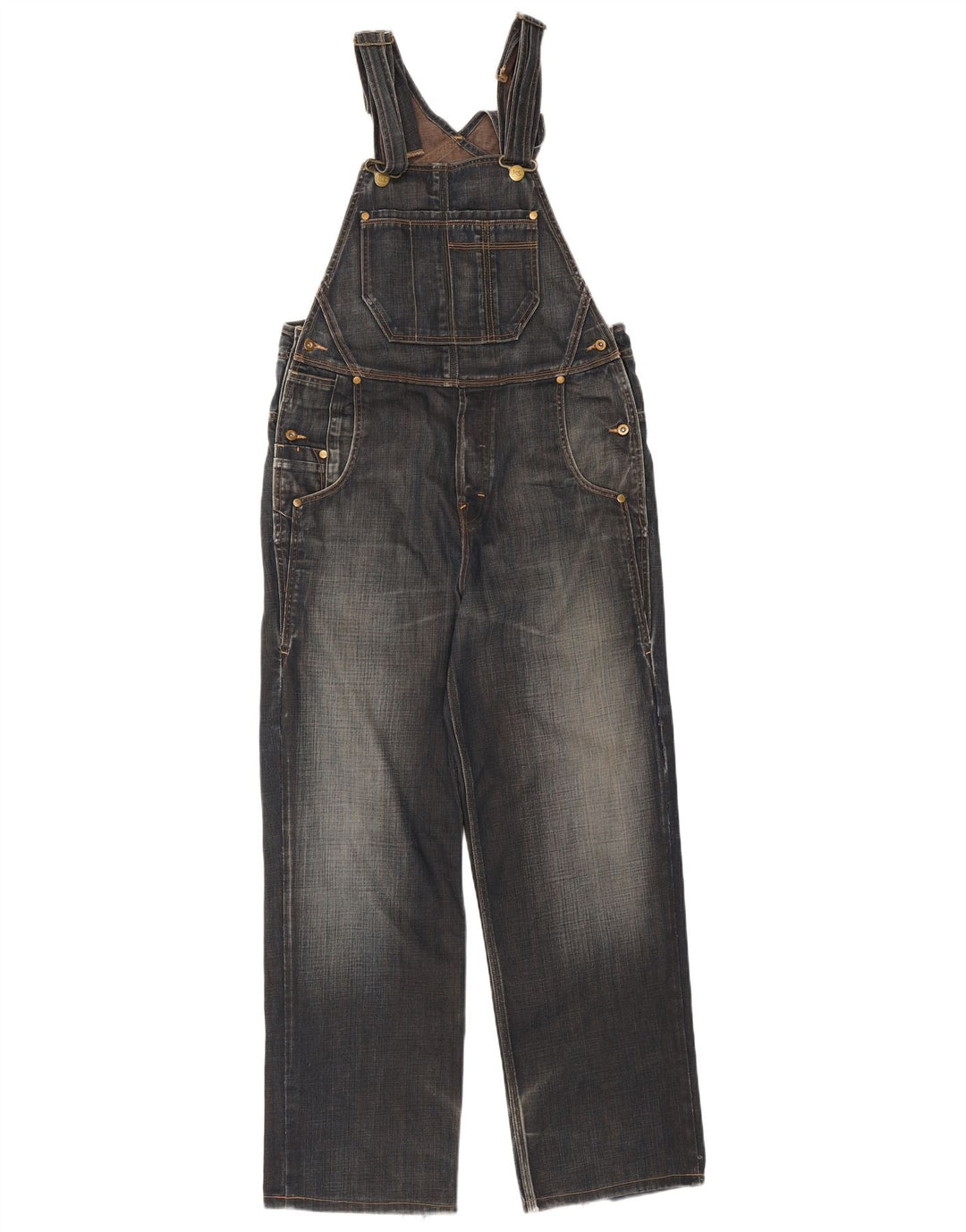 Lee Damen-Latzhose, gerade Jeans, mittelgroß, L29, blaue Baumwolle