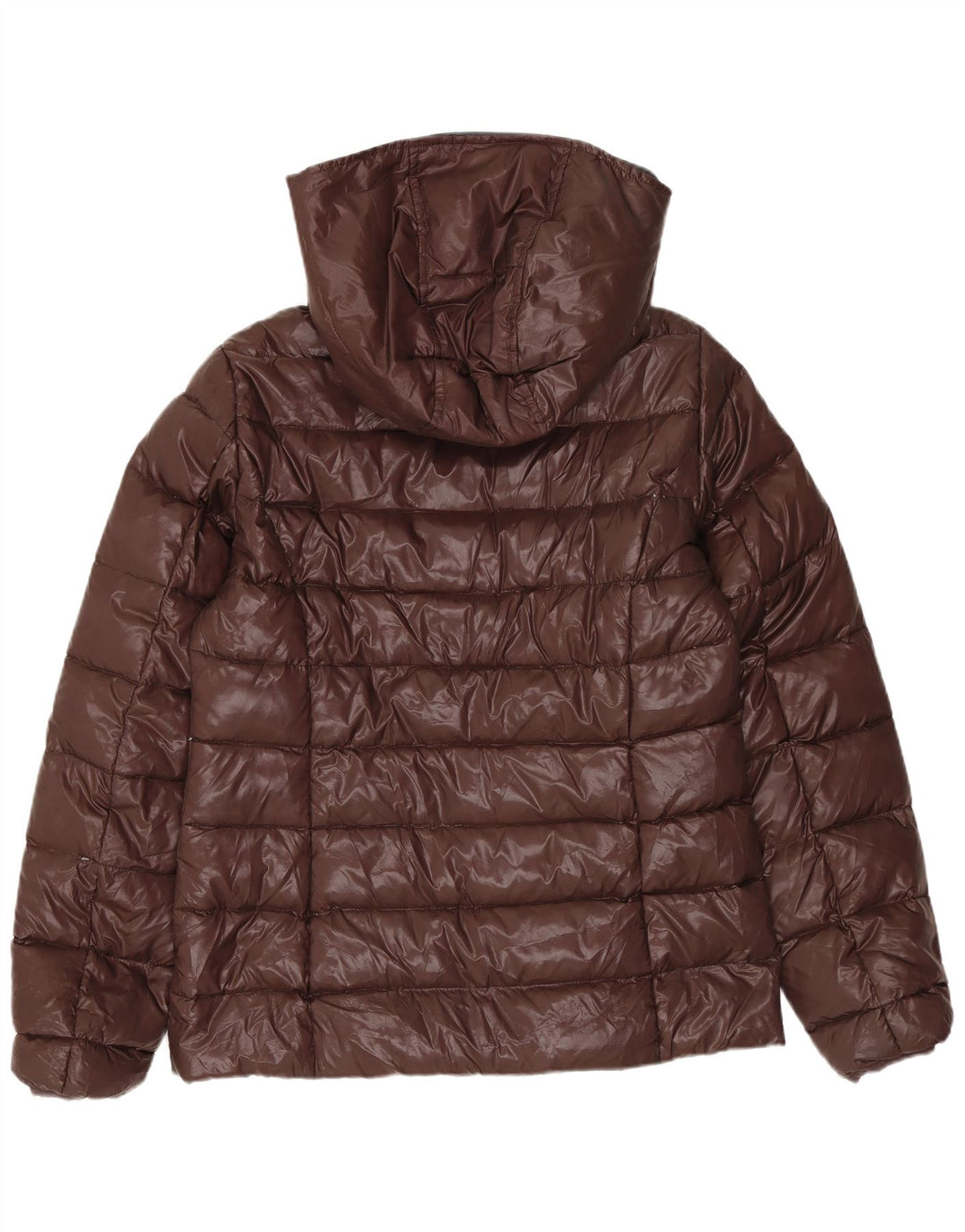 Best Company Wattierte Damenjacke mit Kapuze, UK 14, mittelbraunes Nylon