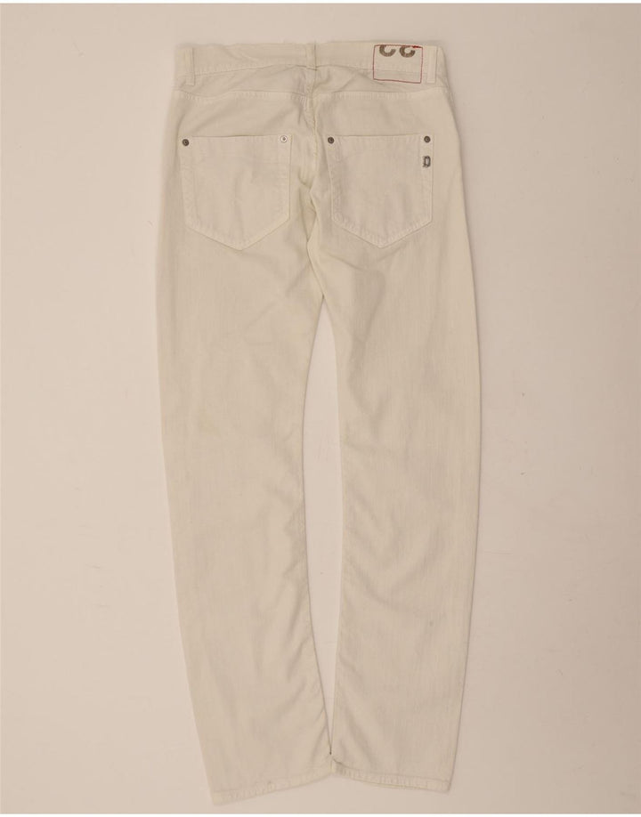 Dondup Herren Slim Freizeithose W32 L32 Weiße Baumwolle
