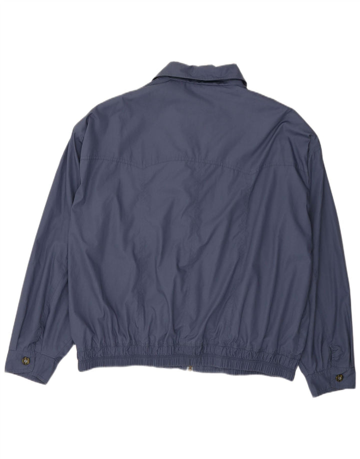 Vintage Herren Bomberjacke IT 60 5XL Marineblau Polyester