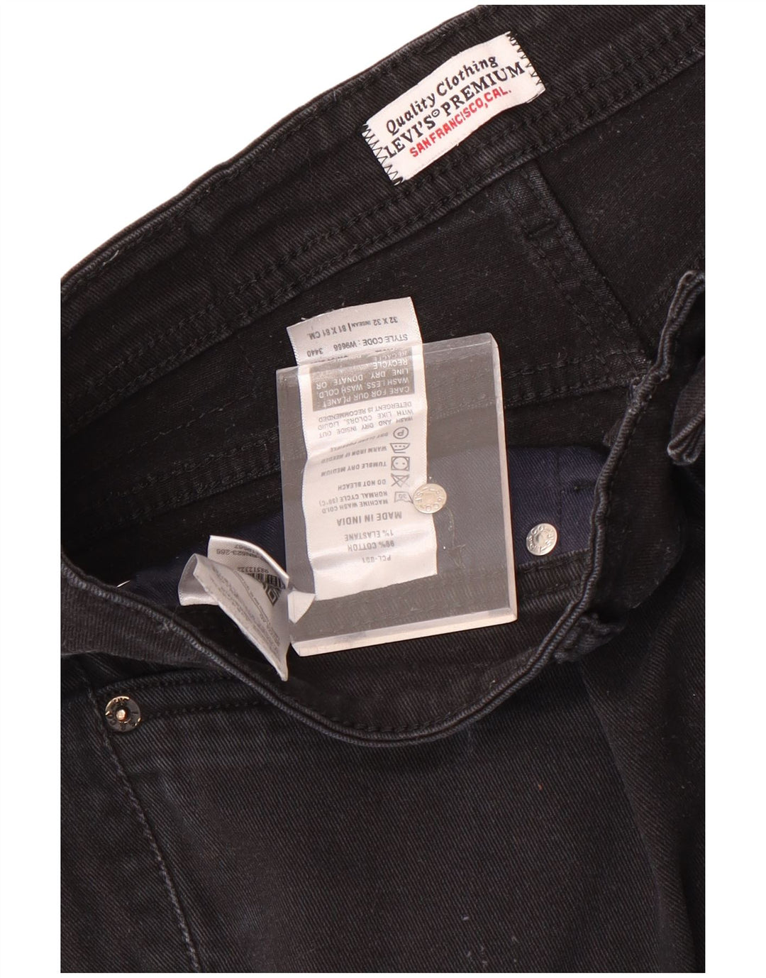 Levi's Herren Bootcut Jeans W32 L29 schwarze Baumwolle