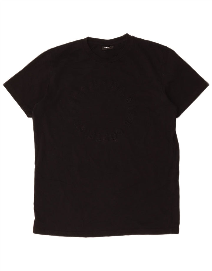Diesel Herren Graphic T-Shirt Top Medium Schwarz