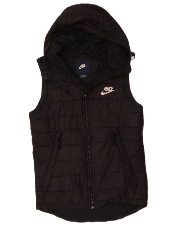 Nike Herren-Kapuzenweste, gepolstert, UK 36, Größe S, Schwarz, Polyester