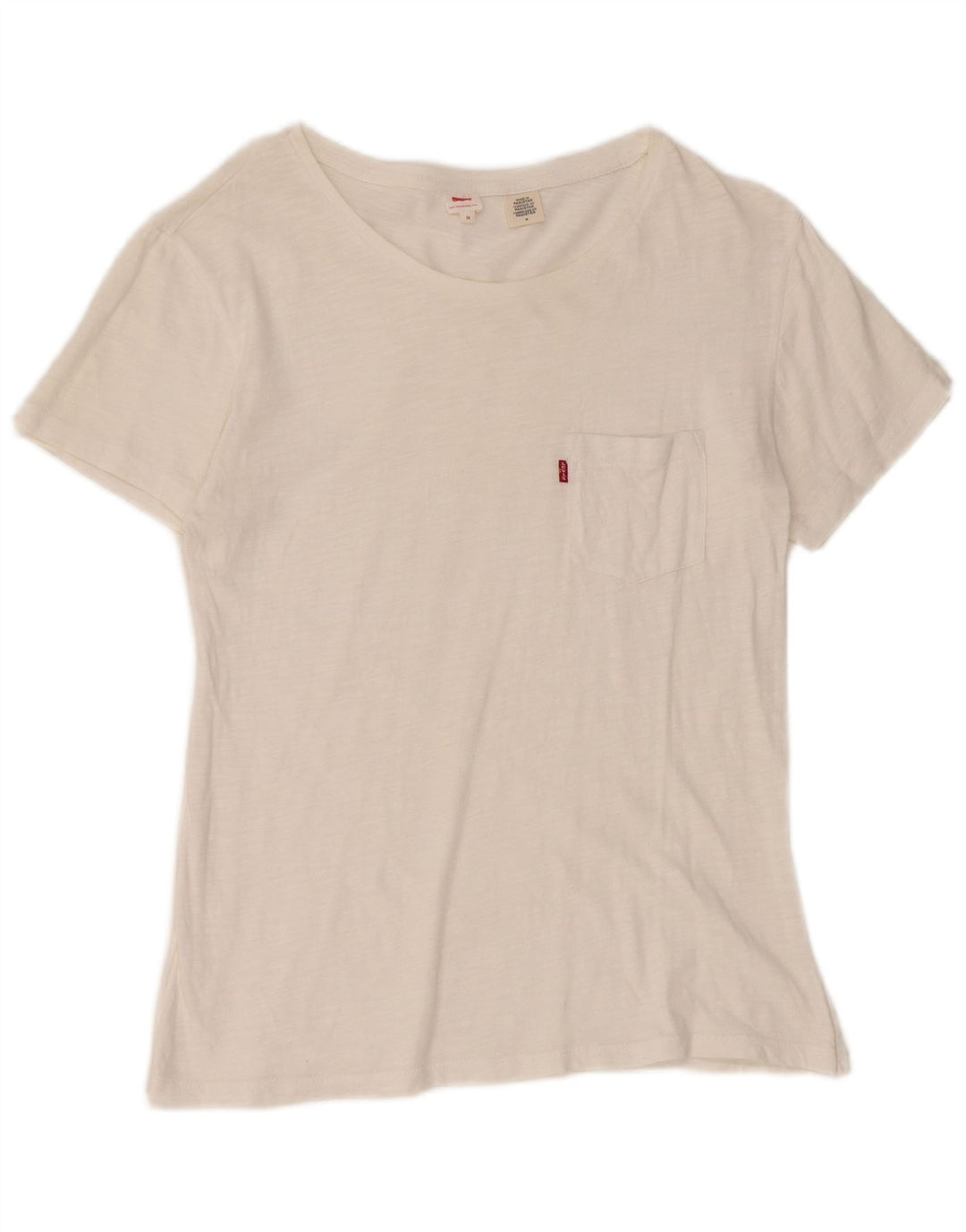 Levi's Damen T-Shirt Top UK 14 Mittelweiß meliert