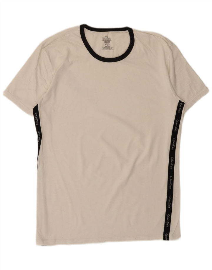 CALVIN KLEIN Herren-T-Shirt mit Grafik, mittelweiße Baumwolle