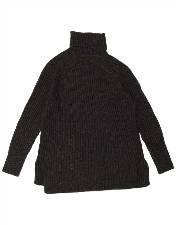 Marks & Spencer Damen-Pullover mit Rollkragen, Gr. 14, mittelschwarz gefleckt