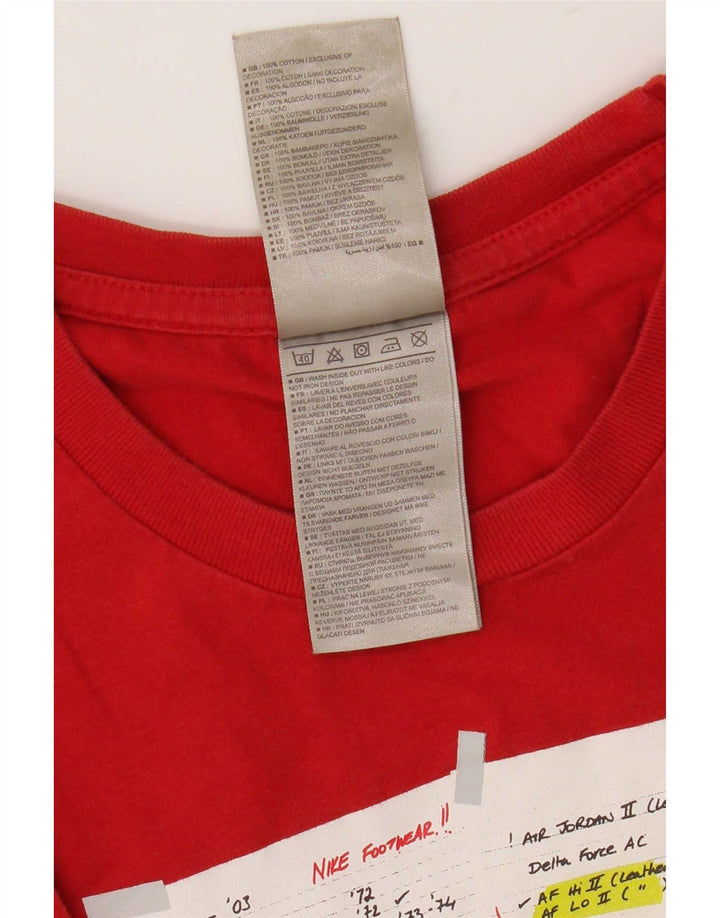 Nike Herren-T-Shirt mit normaler Grafik, groß, aus roter Baumwolle