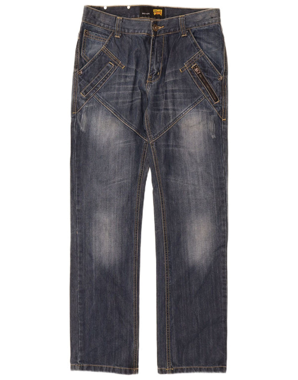 Vintage Jungen Straight Jeans 13-14 Jahre W28 L30 Blaue Baumwolle