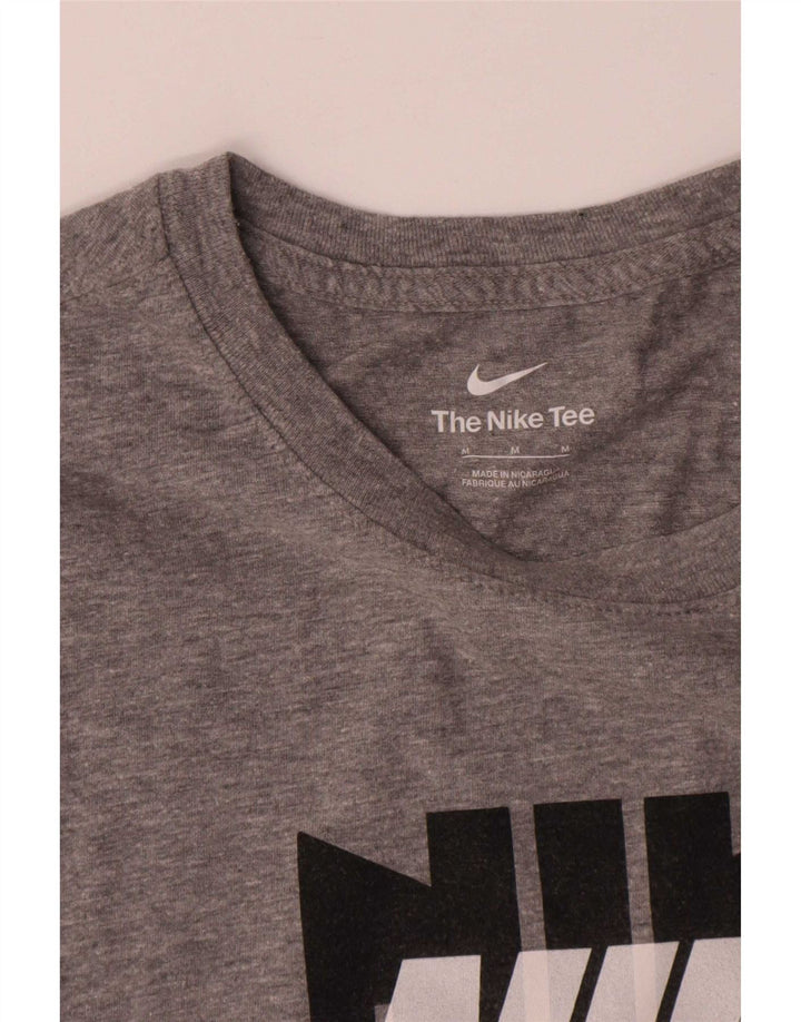 Nike Herren-T-Shirt mit Grafik, mittelgrau gefleckte Baumwolle