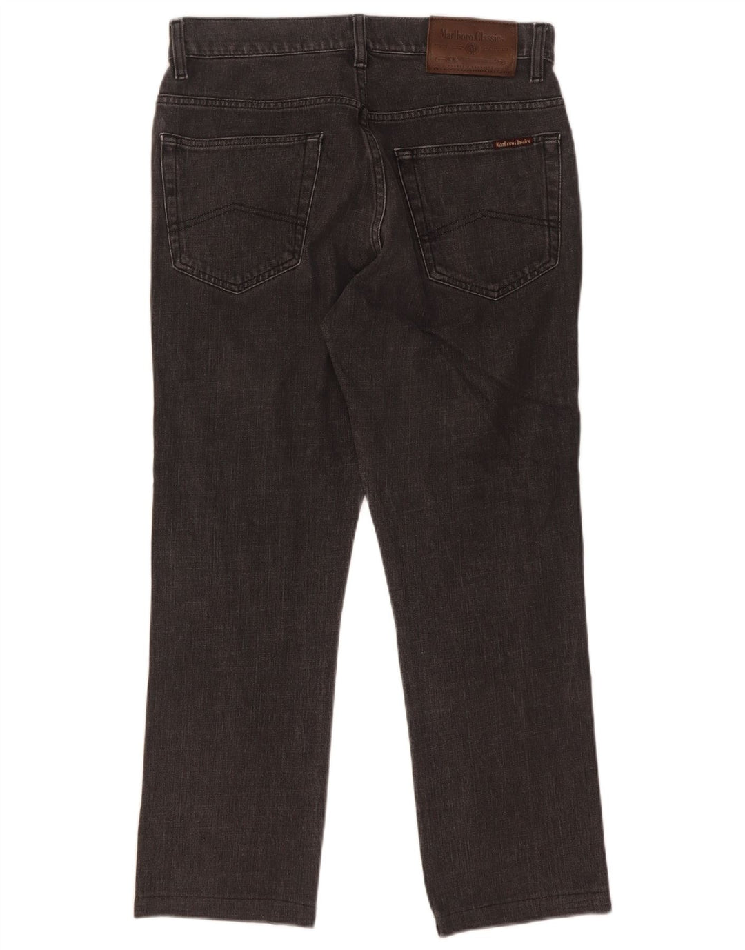Marlboro Classics Herren Straight Jeans W33 L27 Schwarze Baumwolle