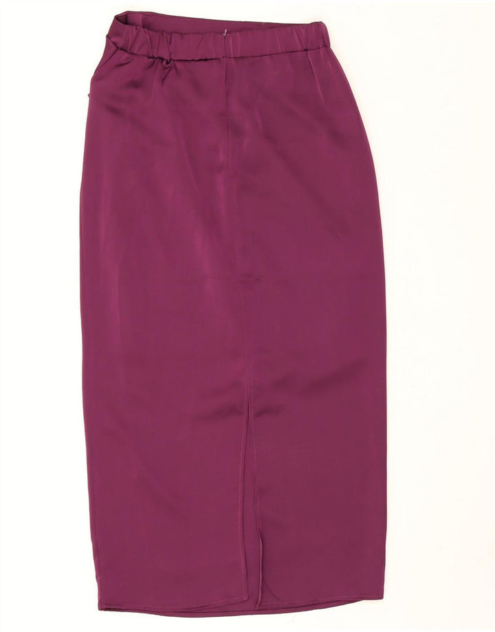 Vintage Damen 2-Knopf-Rock-Set XL W28 Lila Polyester