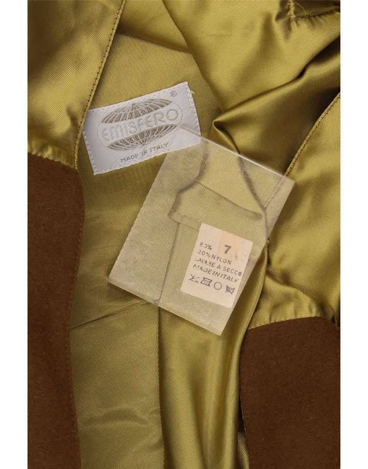 VINTAGE Mens Waistcoat Medium Khaki Wool