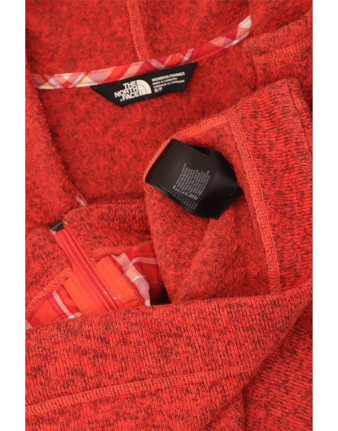 The North Face Damen-Trainingsanzug-Oberteiljacke UK 10 Small Red Flecked