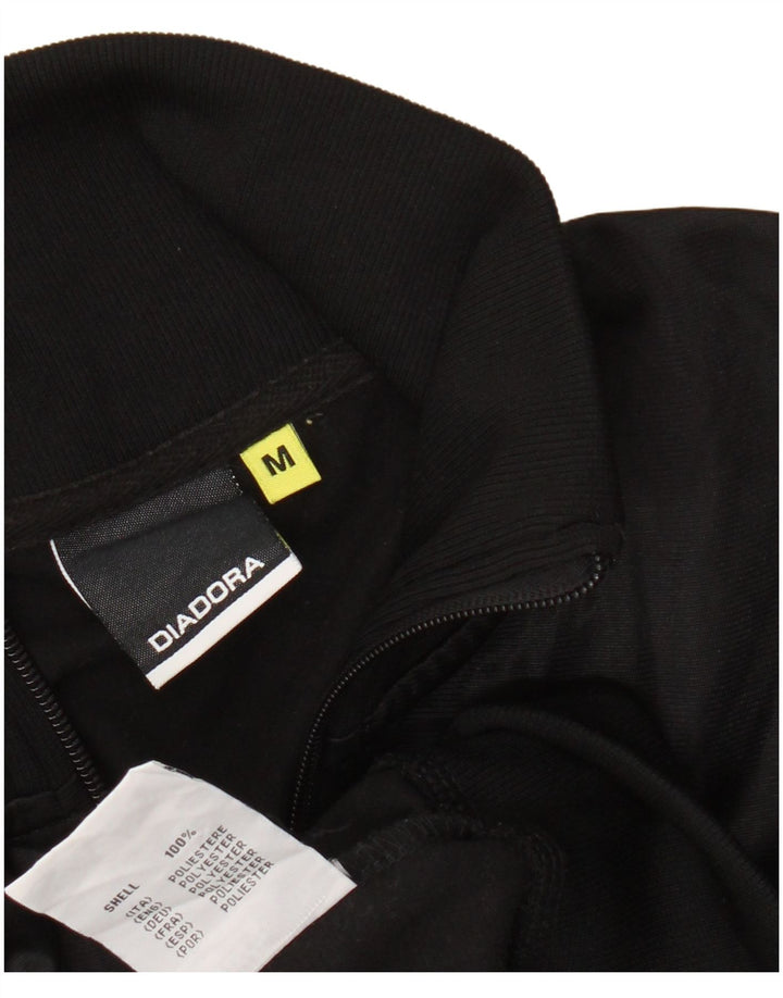 DIADORA Damen-Trainingsanzug-Oberteiljacke UK 14 Mittelschwarzes Polyester