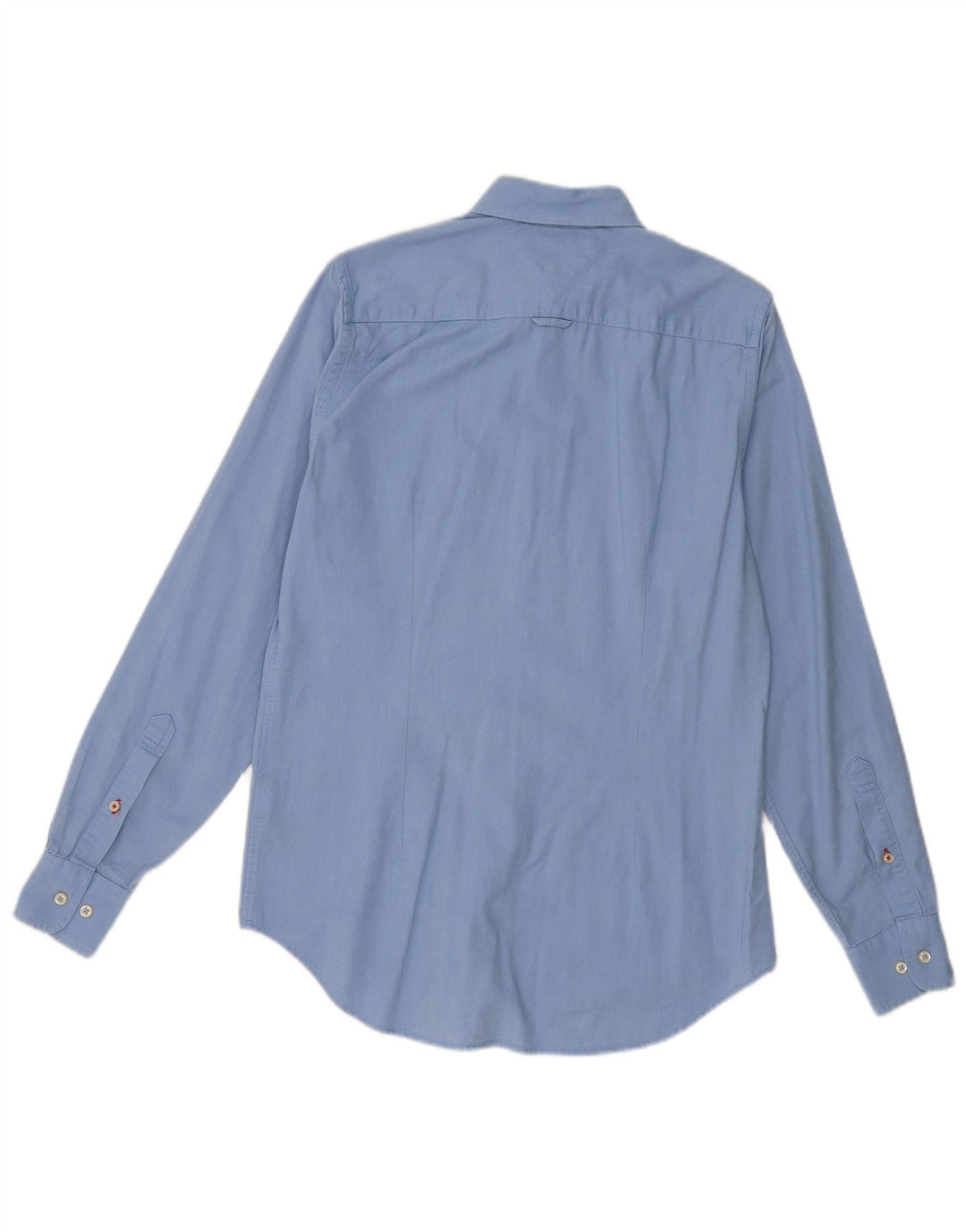 Tommy Hilfiger Herren-Slim-Fit-Hemd, klein, aus blauer Baumwolle