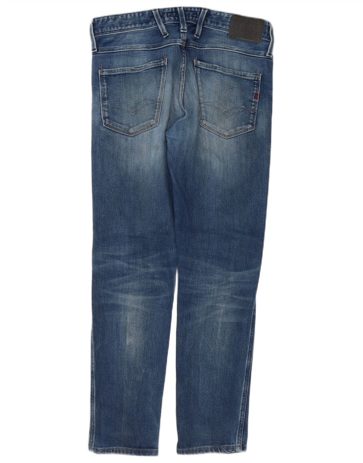 Replay Damen Slim Jeans W30 L29 Blaue Baumwolle