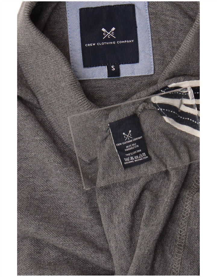 Crew Clothing Herren-Poloshirt, Größe S, graue Baumwolle
