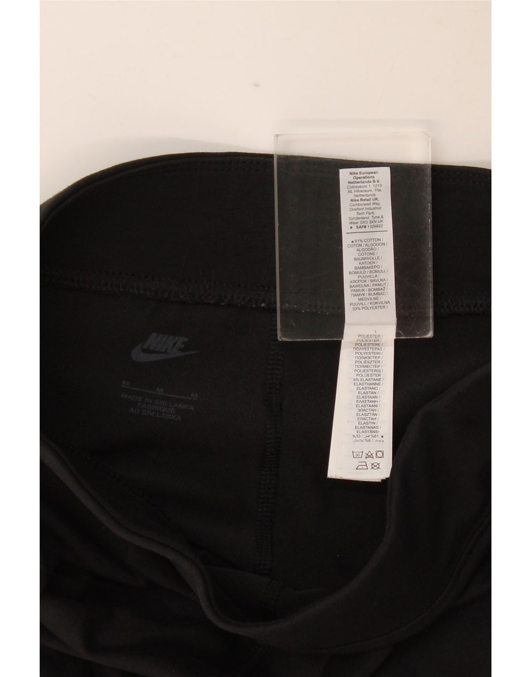 Nike Womens Graphic Leggings UK 12 Mittelschwarze Baumwolle