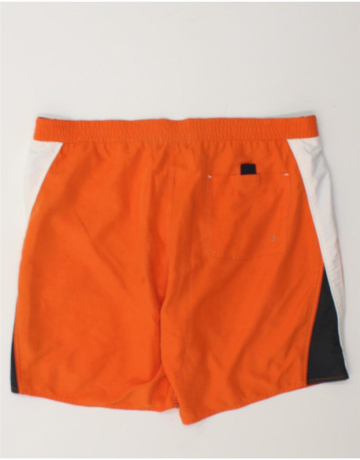 Fila Herren-Badeshorts, groß, Orange, Farbblock