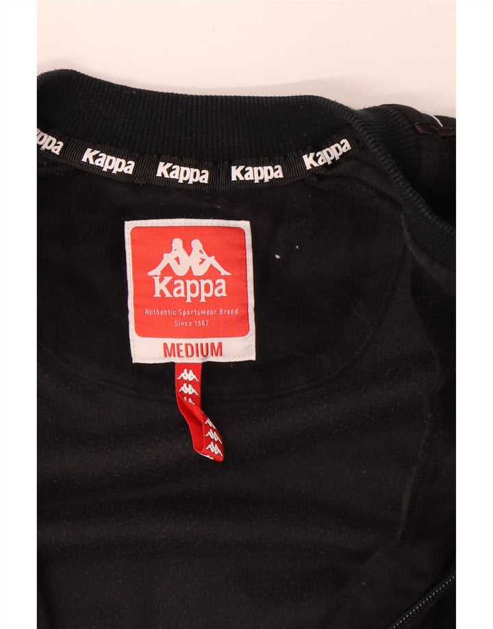 Kappa Damen Übergroße Grafik-Trainingsanzugoberjacke, UK 14, Mittelschwarz