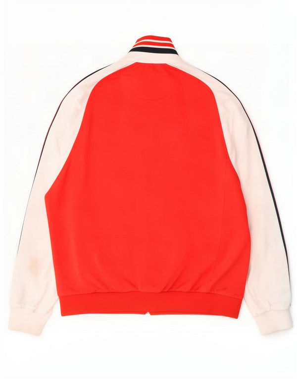 Champion Mens Tracksuit Top Jacket Large Red Colourblock Polyester
