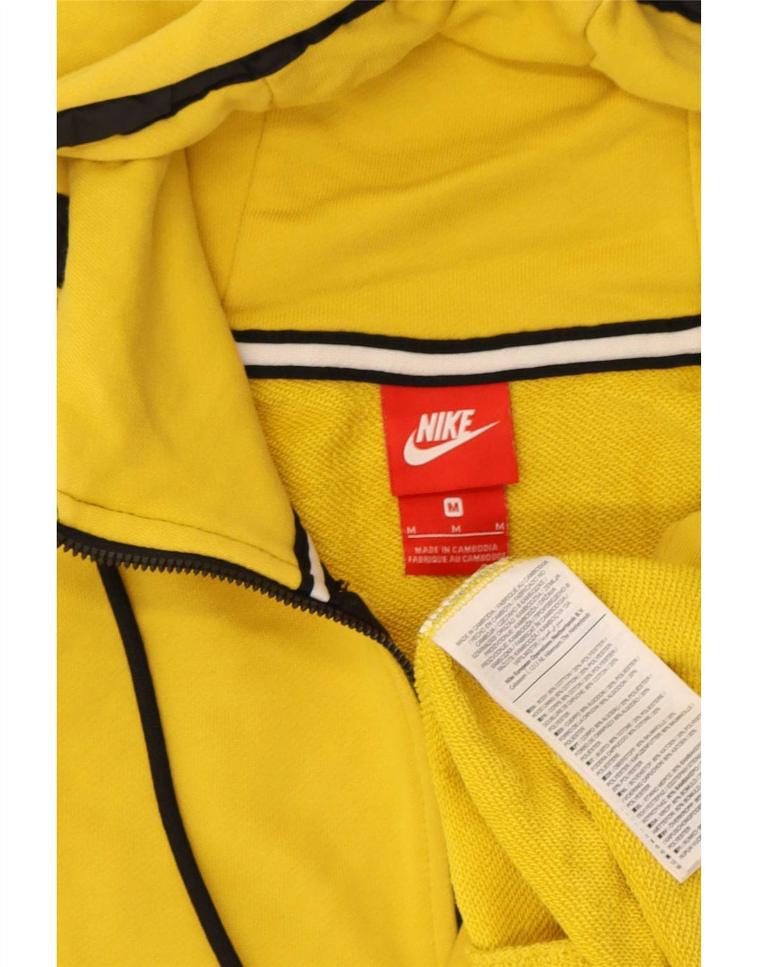 Nike Herren-Kapuzenpullover mit Reißverschluss, mittelgelbe Baumwolle